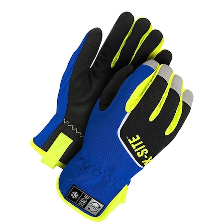 Mechanics Glove 360 Cut Coverage Blue/Black Lined, Shrink Wrapped, Size L